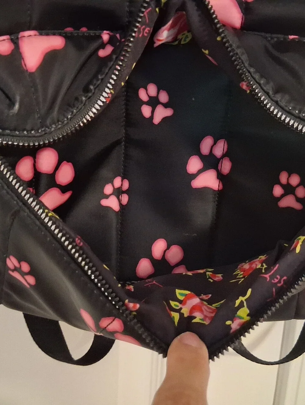 Betsey Johnson Pink Paw Print Backpack